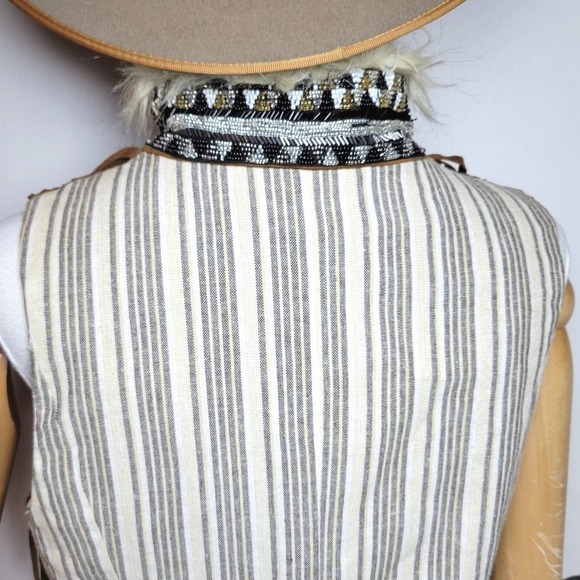 Miss Me Fringe Suede Vest Western Boho Southwestern Rodeo Cowgirl Festival M - Picture 9 of 9
